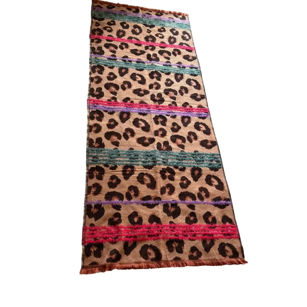 BCBGeneration Animal Print Colorful Scarf 28”x80”